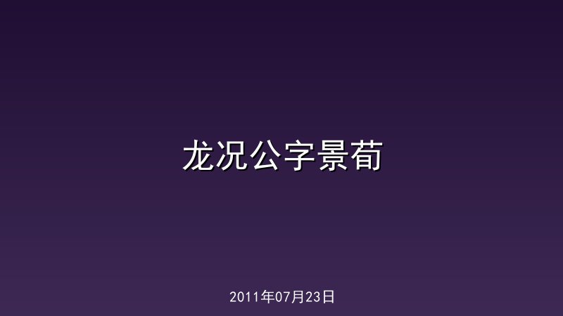 龙况公字景荀