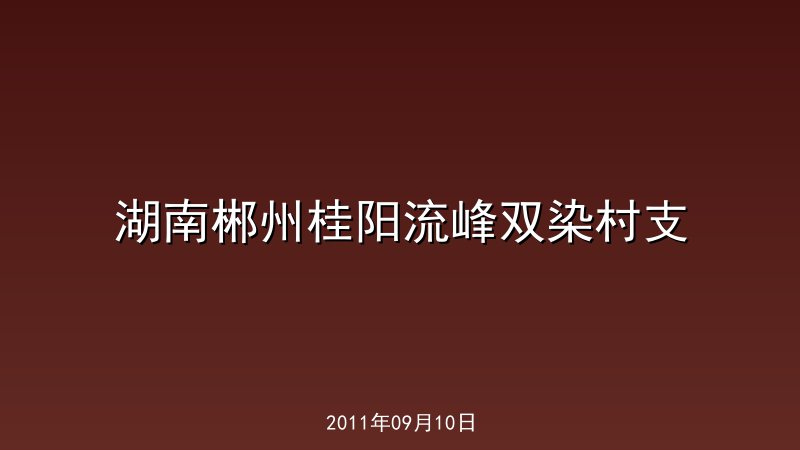 湖南郴州桂阳流峰双染村支