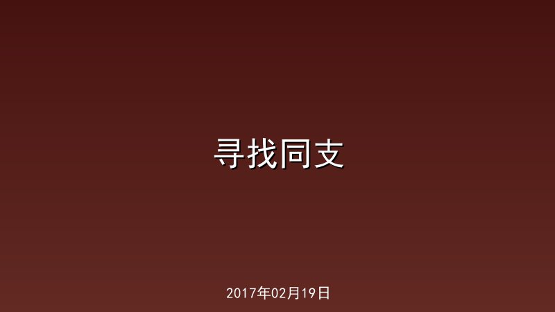 寻找同支