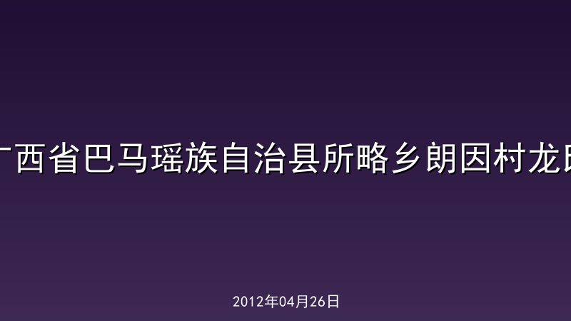 广西省巴马瑶族自治县所略乡朗因村龙氏