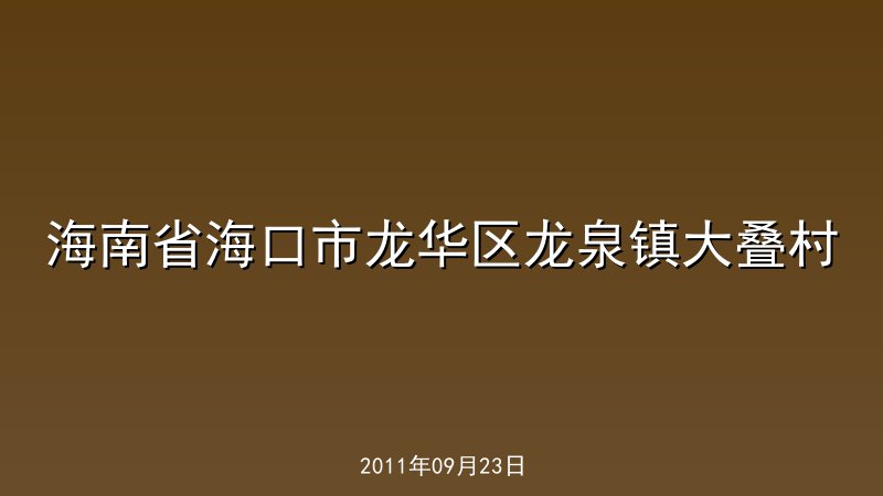 海南省海口市龙华区龙泉镇大叠村