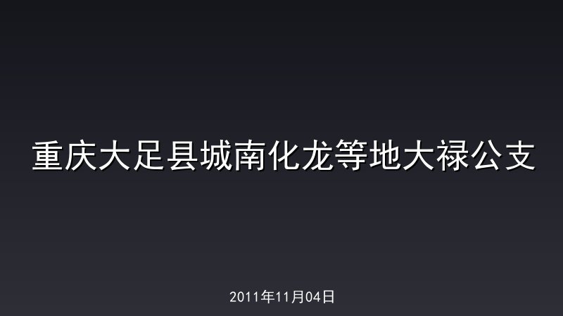 重庆大足县城南化龙等地大禄公支