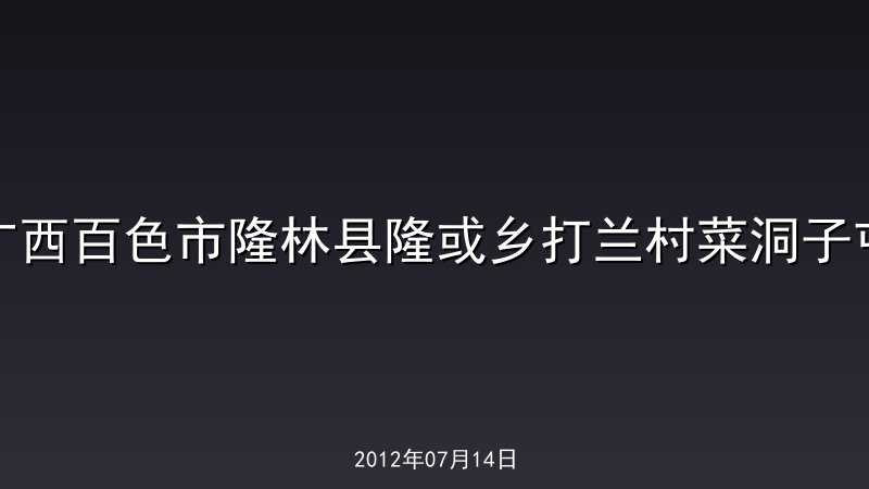 广西百色市隆林县隆或乡打兰村菜洞子屯