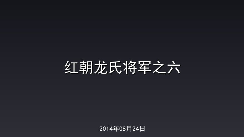 红朝龙氏将军之六