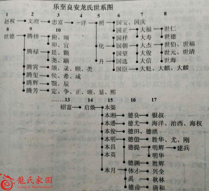 四川省资阳市乐至县良安镇龙氏分支