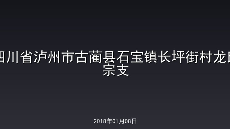 四川省泸州市古蔺县石宝镇长坪街村龙氏宗支