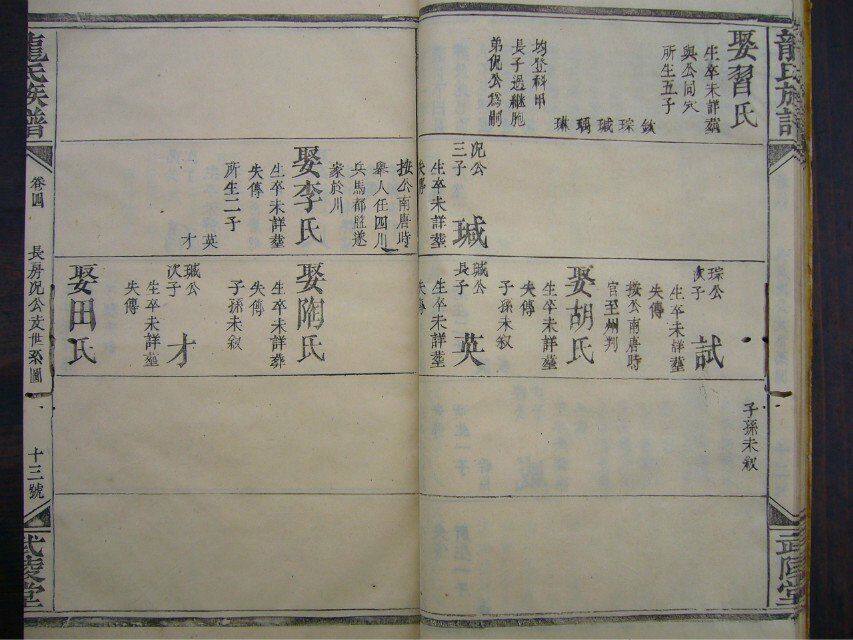 关于龙氏族谱的一些记载--琮派椿霖公及经公