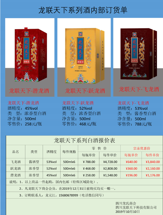 关于召开第二次龙联天下商会会议的预通知