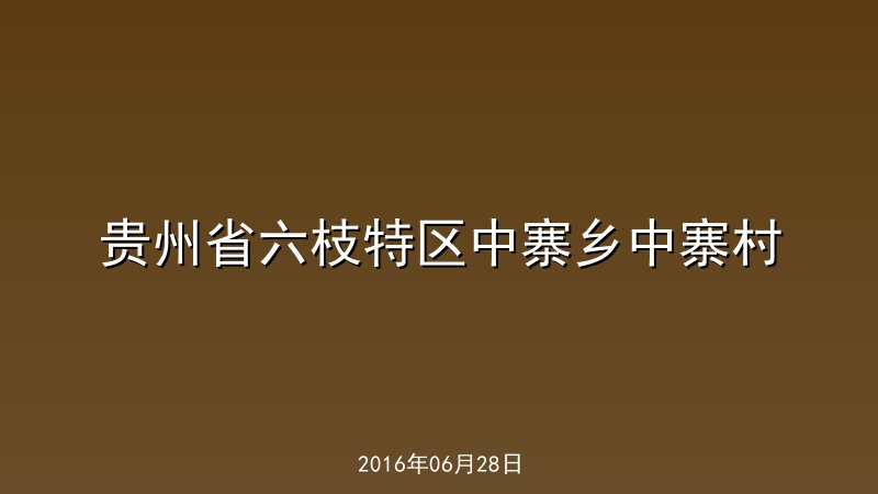 贵州省六枝特区中寨乡中寨村
